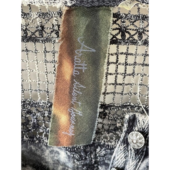 Aratta Silent Journey S Mineral Acid Wash Embroidered Long Sleeve Shirt Hippie - Picture 4 of 10